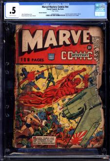 MARVEL MYSTERY COMICS #NN CGC 0.5 BRITTLE PAGES front cover