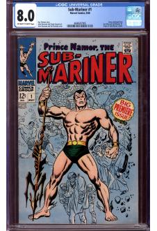 SUB-MARINER #1 CGC 8.0 OW/WH PAGES front cover