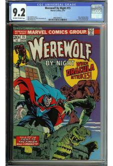 WEREWOLF BY NIGHT #15 CGC 9.2 OW/WH PAGES front cover