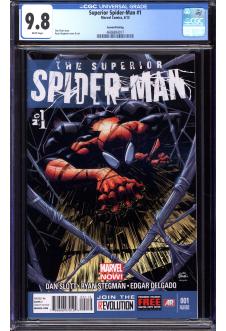 SUPERIOR SPIDER-MAN #1 CGC 9.8 WHITE PAGES front cover