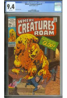 WHERE CREATURES ROAM #7 CGC 9.4 WHITE PAGES front cover