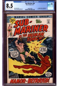 SUB-MARINER #44 CGC 8.5 OW/WH PAGES front cover