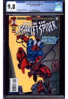 WEB OF SCARLET SPIDER #1 CGC 9.8 WHITE PAGES front cover