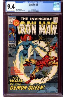 IRON MAN #42 CGC 9.4 OW/WH PAGES front cover