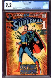 SUPERMAN #233 CGC 9.2 WHITE PAGES front cover