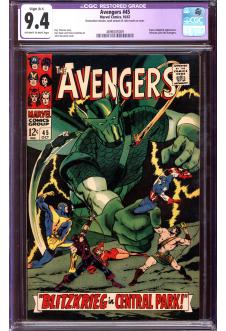 AVENGERS #45 CGC 9.4 OW/WH PAGES R front cover