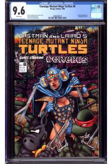 TEENAGE MUTANT NINJA TURTLES #8 CGC 9.6 WHITE PAGES front cover