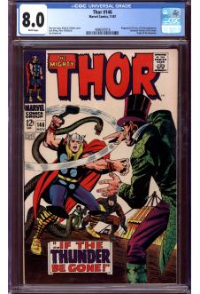 THOR #146 CGC 8.0 WHITE PAGES front cover