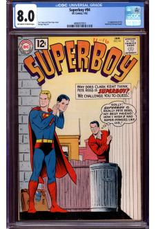 SUPERBOY #84 CGC 8.0 OW/WH PAGES front cover