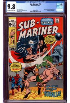 SUB-MARINER #40 CGC 9.8 OW/WH PAGES front cover