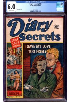 DIARY SECRETS #11 CGC 6.0 OW PAGES front cover