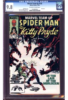 MARVEL TEAM-UP #135 CGC 9.8 WHITE PAGES front cover