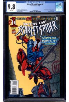 WEB OF SCARLET SPIDER #1 CGC 9.8 WHITE PAGES front cover