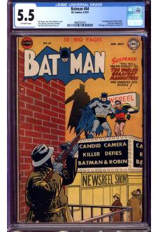 BATMAN #64 CGC 5.5 OW PAGES front cover