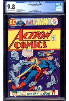 ACTION COMICS #449 CGC 9.8 OW/WH PAGES front cover