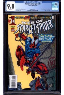 WEB OF SCARLET SPIDER #1 CGC 9.8 WHITE PAGES front cover