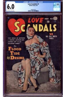 LOVE SCANDALS #4 CGC 6.0 OW/WH PAGES front cover