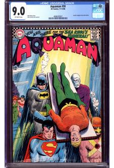 AQUAMAN #30 CGC 9.0 OW PAGES front cover