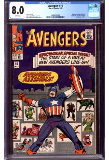 AVENGERS #16 CGC 8.0 WHITE PAGES front cover