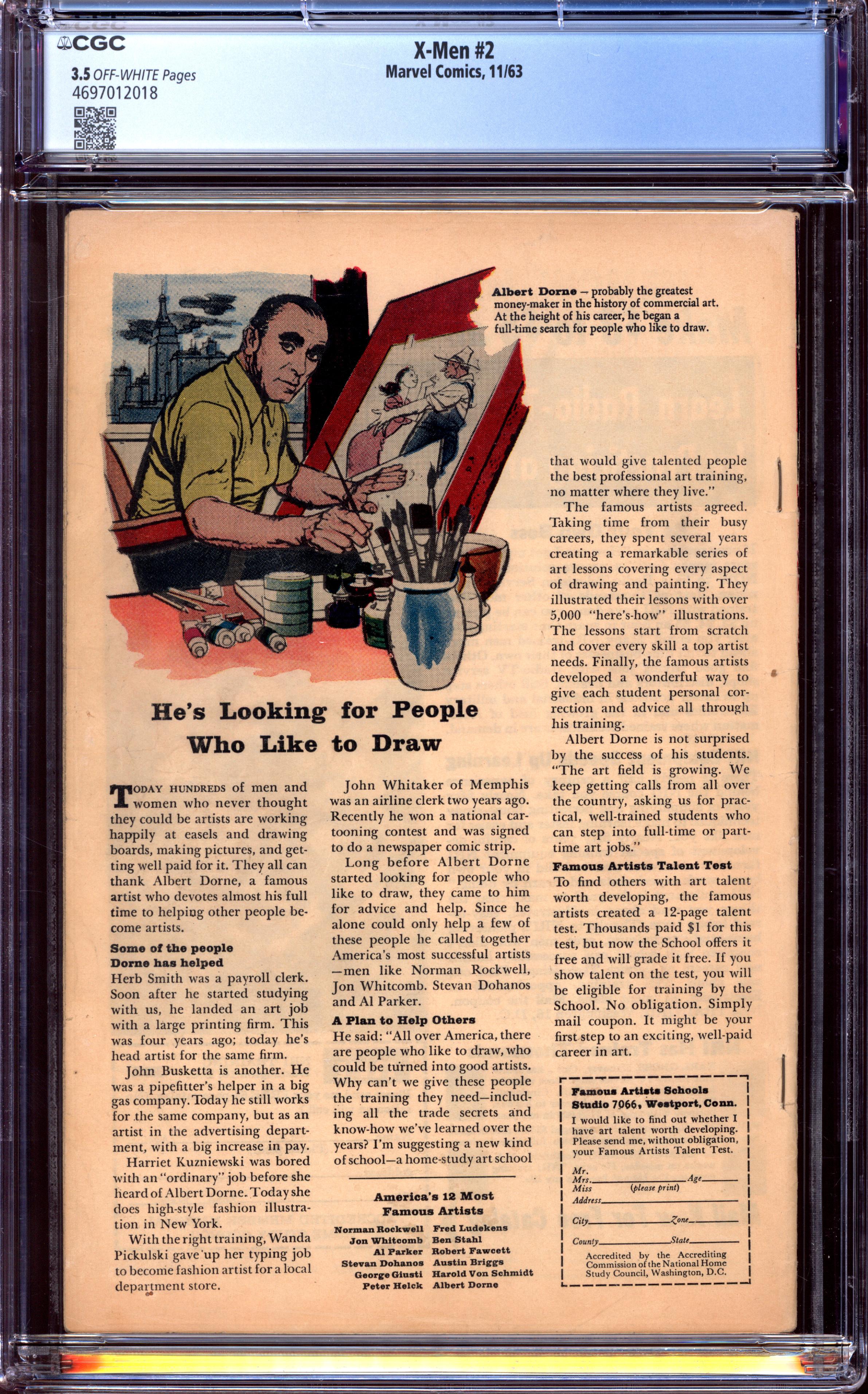 X-MEN Back Cover