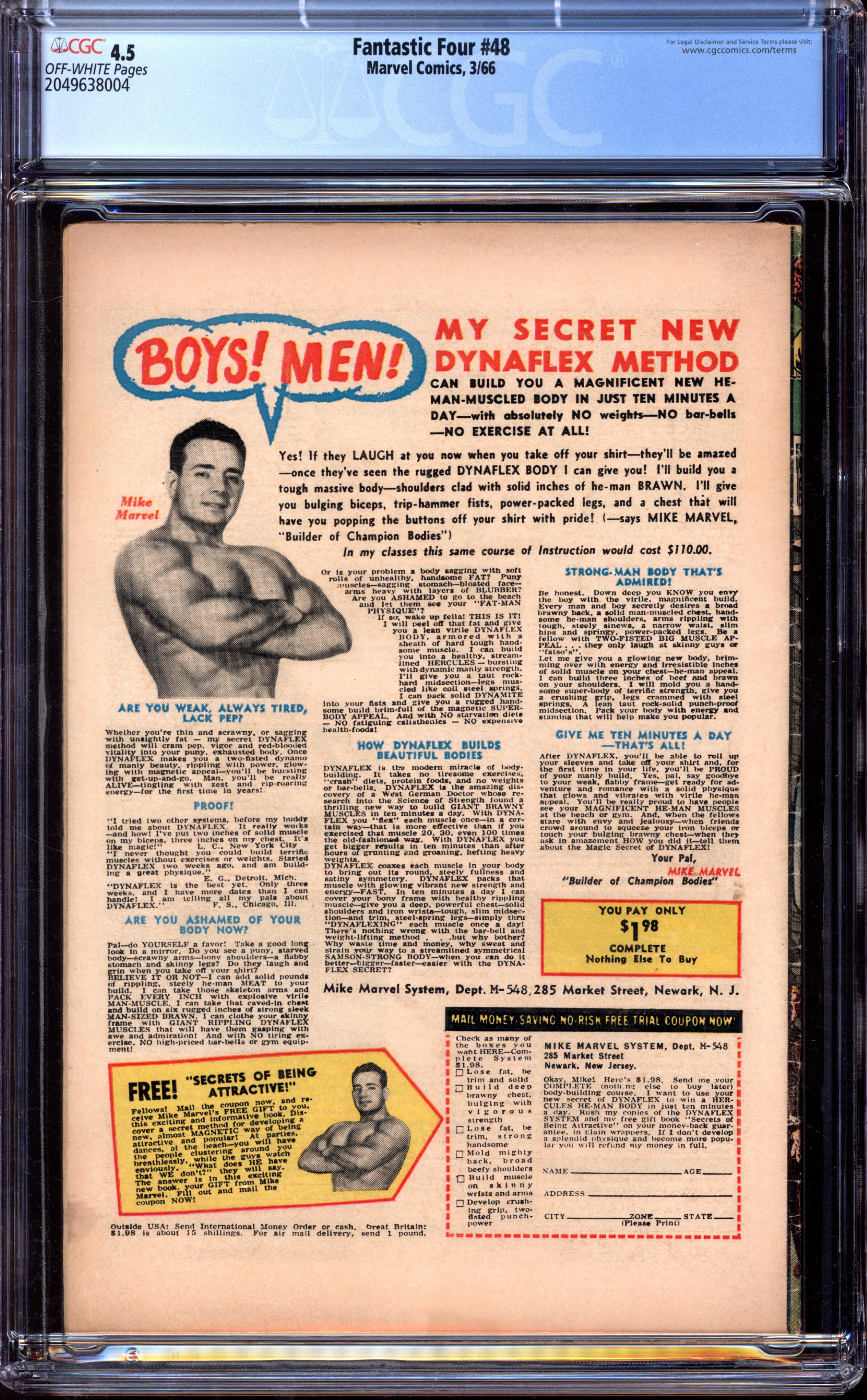 FANTASTIC FOUR Back Cover