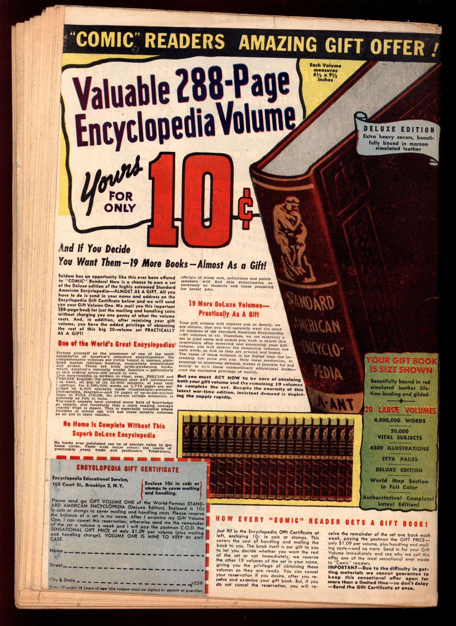 KING COMICS #109 1.0 Back Cover