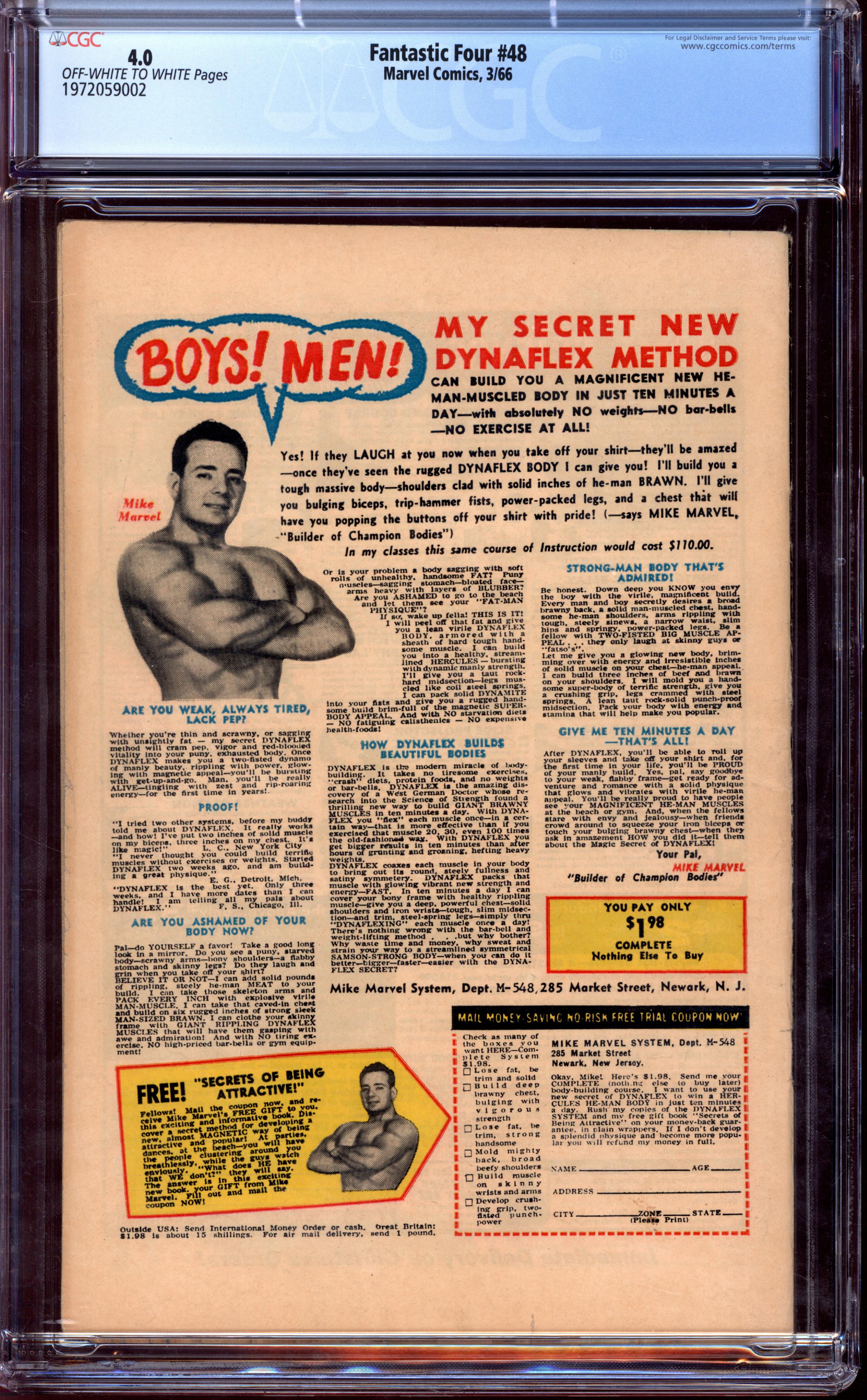 FANTASTIC FOUR Back Cover