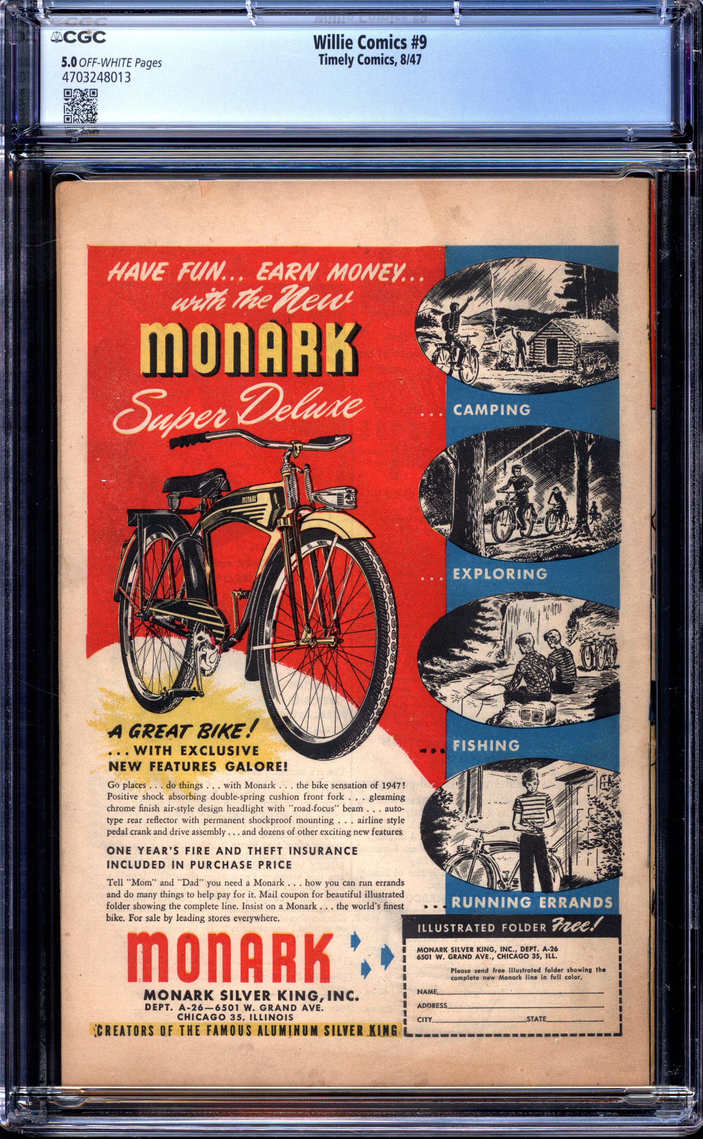 WILLIE COMICS Back Cover