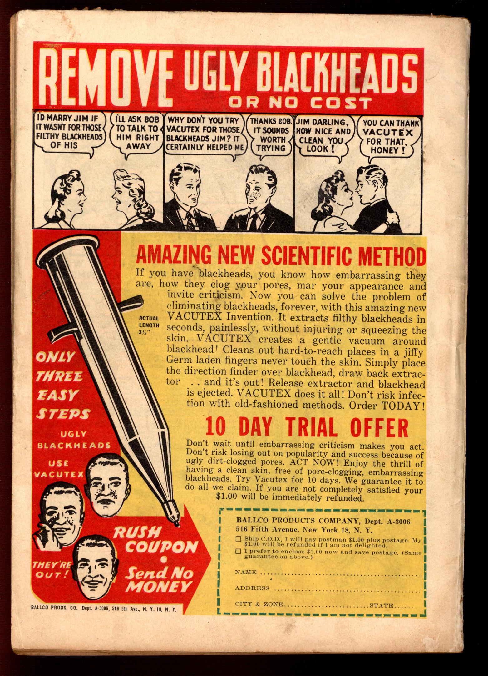 AMERICA'S FUNNIEST COMICS Back Cover