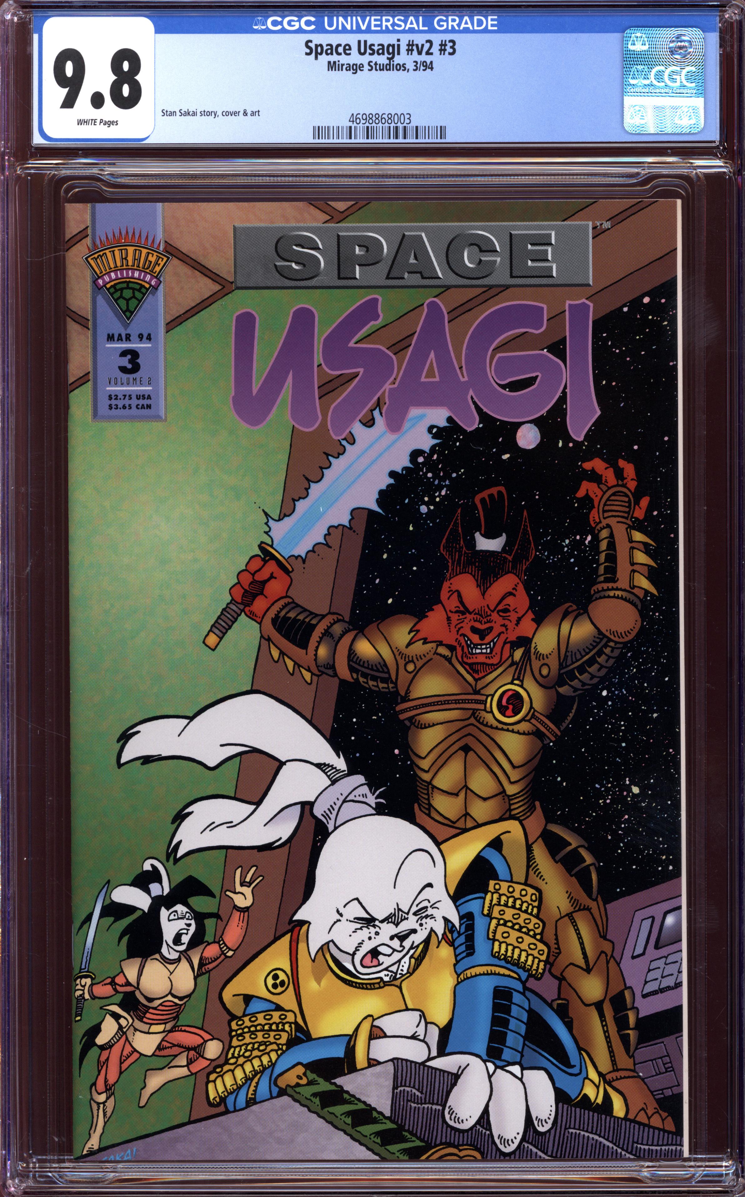 SPACE USAGI #V2 #3 CGC 9.8 WHITE PAGES | Reece's Rare Comics