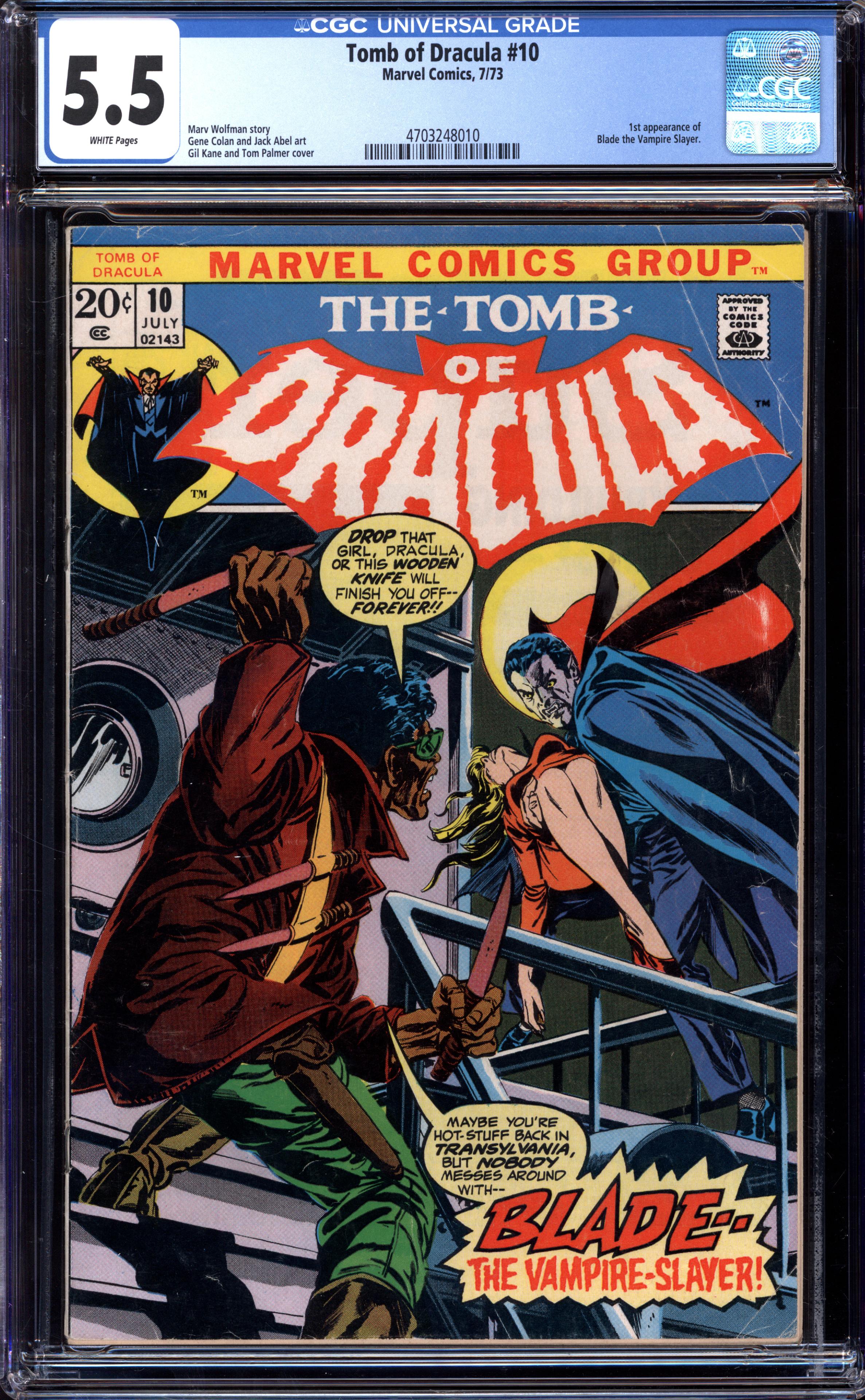 TOMB OF DRACULA #10 CGC 5.5 WHITE PAGES | Reece's Rare Comics