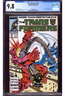 TRANSFORMERS #35 CGC 9.8 WHITE PAGES front cover