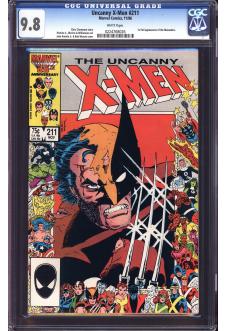 X-MEN #211 CGC 9.8 WHITE PAGES front cover