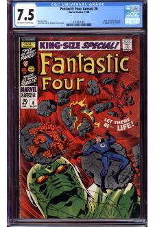 FANTASTIC FOUR ANNUAL #6 CGC 7.5 OW/WH PAGES front cover