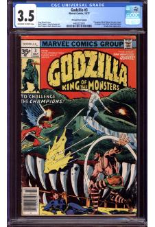 GODZILLA #3 CGC 3.5 OW/WH PAGES 35c PRICE VARIANT front cover