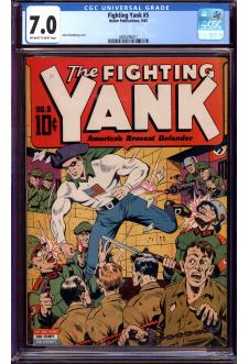 FIGHTING YANK #5 CGC 7.0 OW/WH PAGES front cover