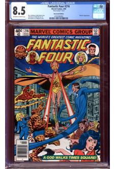 FANTASTIC FOUR #216 CGC 8.5 OW/WH PAGES MARK JEWELERS front cover