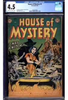 HOUSE OF MYSTERY #5 CGC 4.5 CR/OW PAGES front cover