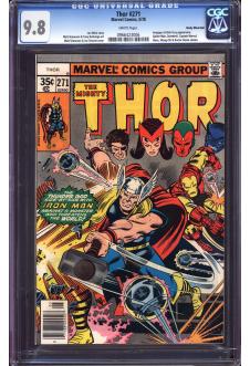 THOR #271 CGC 9.8 WHITE PAGES front cover