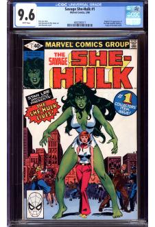 SAVAGE SHE-HULK #1 CGC 9.6 WHITE PAGES front cover