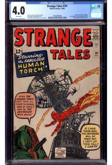 STRANGE TALES #101 CGC 4.0 WHITE PAGES front cover