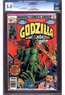 GODZILLA #1 CGC 5.0 WHITE PAGES 35c PRICE VARIANT front cover