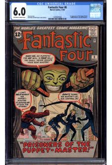 FANTASTIC FOUR #8 CGC 6.0 OW/WH PAGES front cover