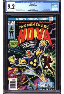 NOVA #1 CGC 9.2 OW/WH PAGES front cover