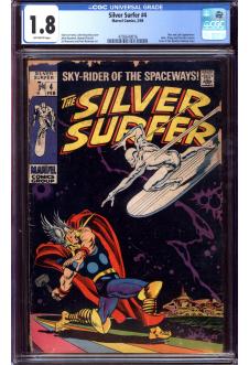 SILVER SURFER #4 CGC 1.8 OW PAGES front cover
