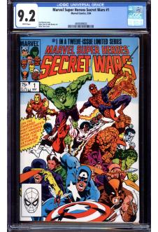 MARVEL SUPER HEROES SECRET WARS #1 CGC 9.2 WHITE PAGES front cover