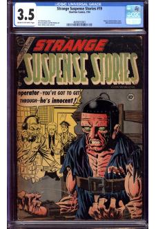STRANGE SUSPENSE STORIES #19 CGC 3.5 CR/OW PAGES front cover