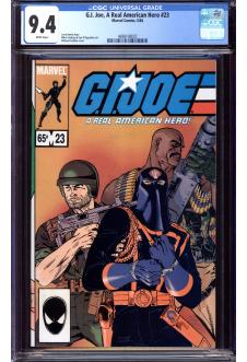 G.I. JOE, A REAL AMERICAN HERO #23 CGC 9.4 WHITE PAGES front cover