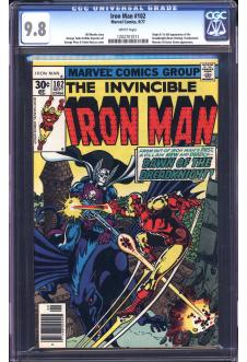 IRON MAN #102 CGC 9.8 WHITE PAGES front cover