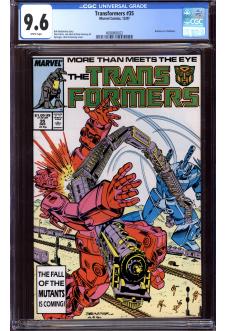 TRANSFORMERS #35 CGC 9.6 WHITE PAGES front cover